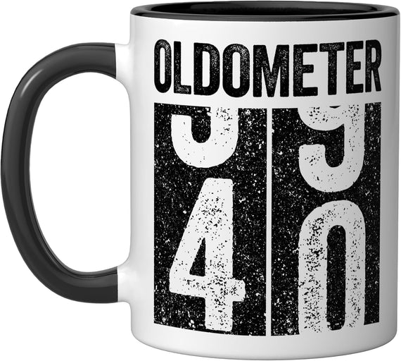 Oldometer 40 Funny Men Women 40th Birthday Ceramic Mug