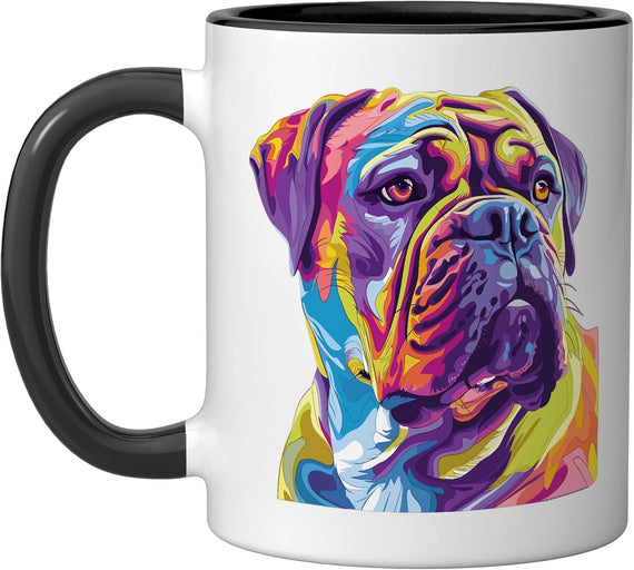 Bullmastiff Pop Art Dog Breed Graphic Ceramic Mug
