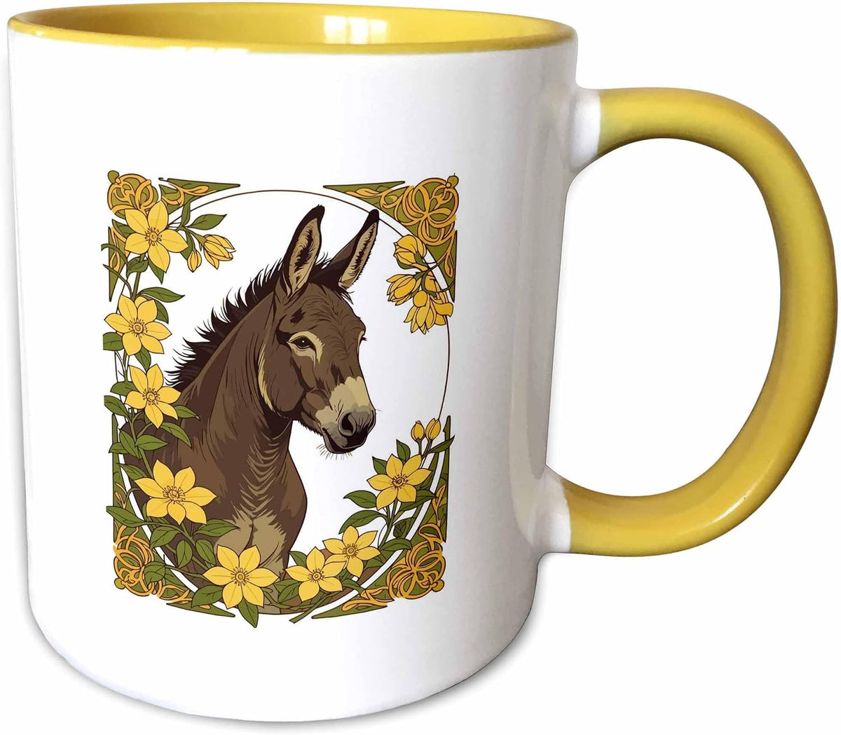Mule Farm Animal Surrounded Ceramic Mug