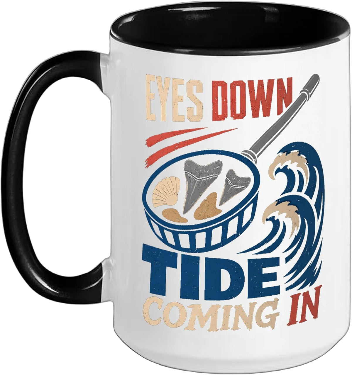 Shark Tooth Hunter Beachcombing Fossil Hunter Gift Ceramic Mug