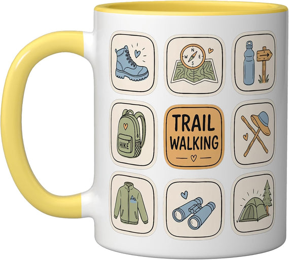 Trail Walking Hike Trekking Rambling Strolling Ceramic Mug
