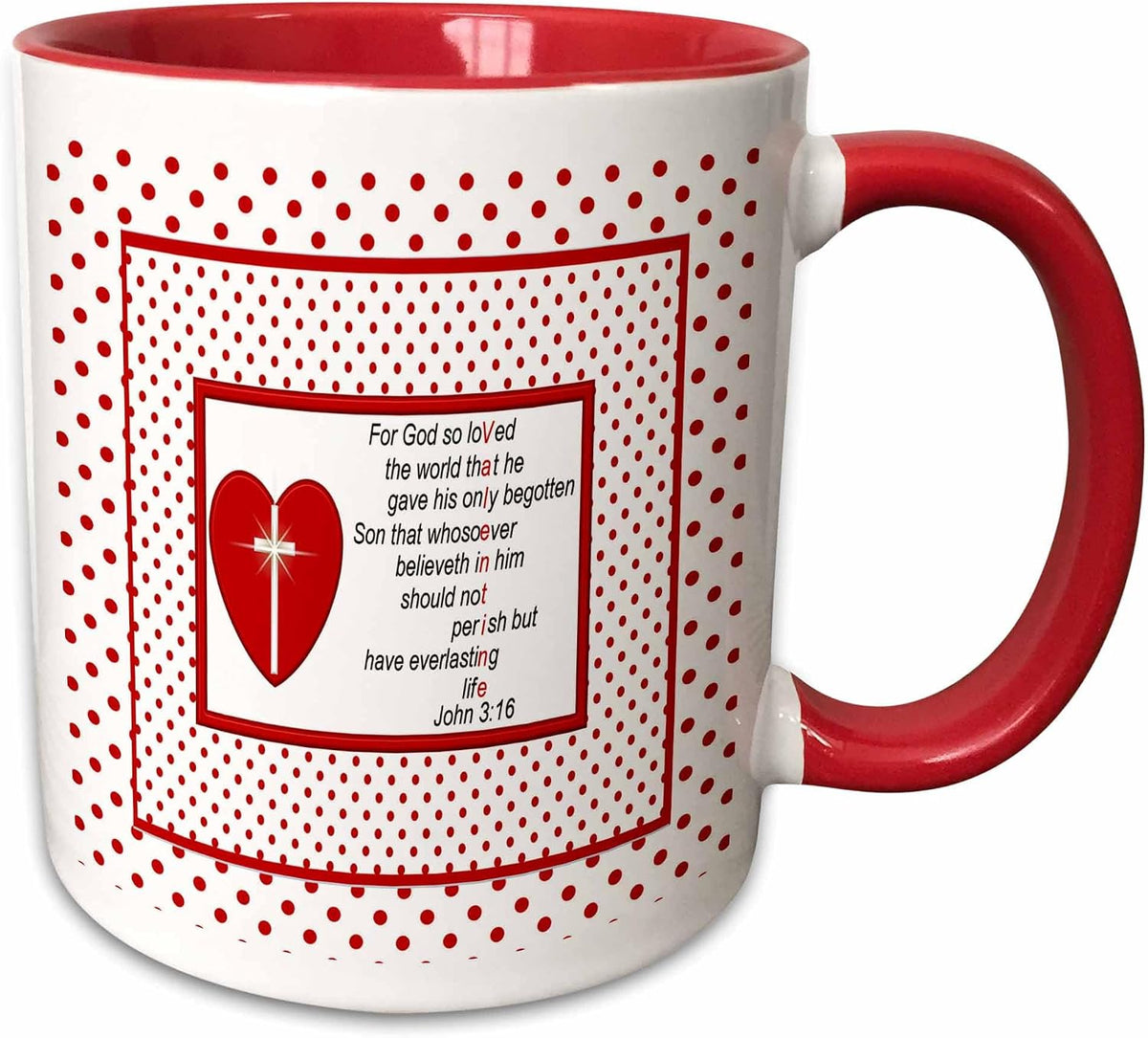 Religious Theme Valentine, Candy Heart Ceramic Mug