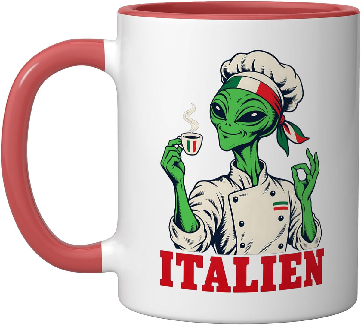 Italien Alien Chef Coffee Ceramic Mug