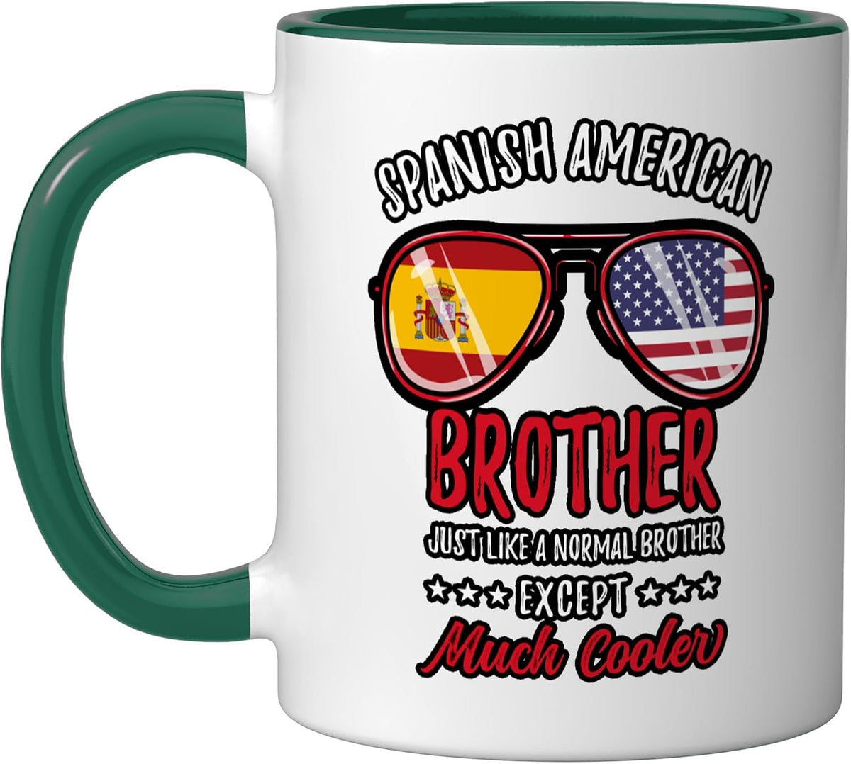 Cool Spanish American Brother Sunglasses Spanish Family Ceramic Mug