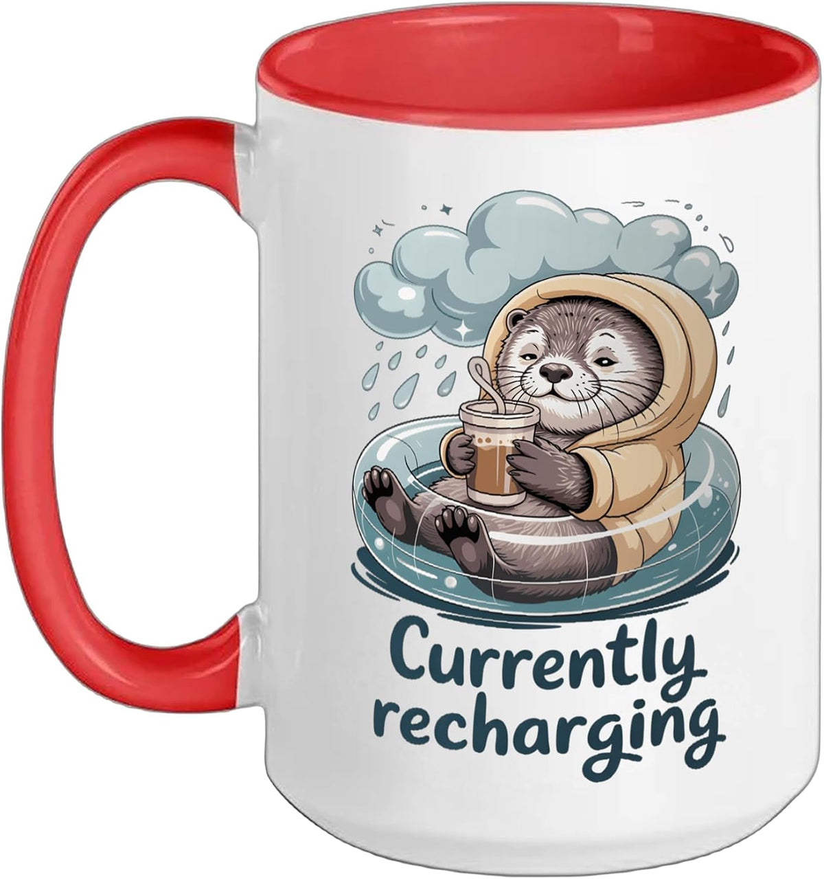 Cute Otter Currently Recharging Relaxing Ceramic Mug
