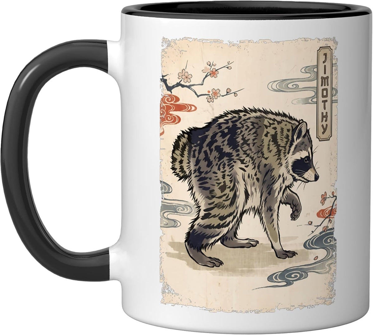 Jimothy Raccoon Japanese Art Yoshino Jimothy-The Racoon Ceramic Mug