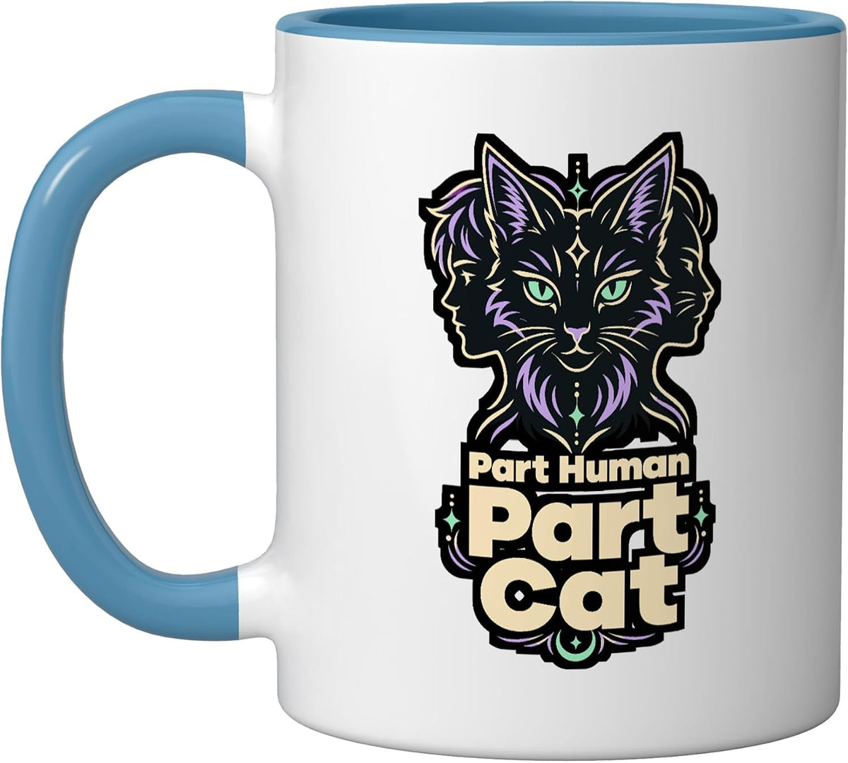 Part Human Part Cat Face Mystical Ceramic Mug