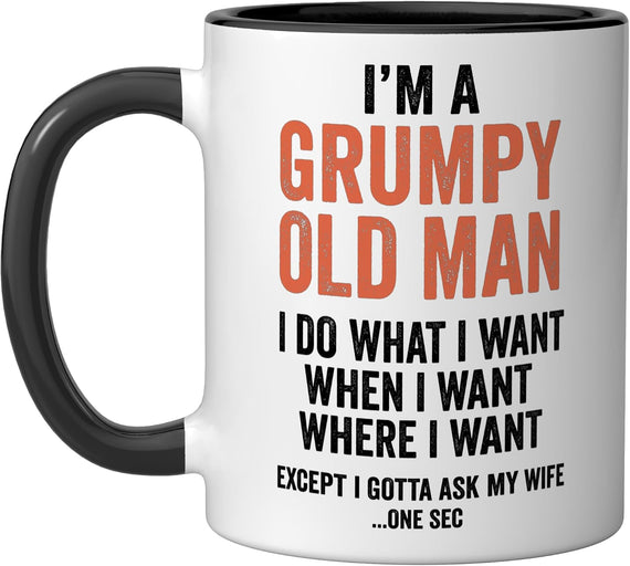 Grumpy Old Man Funny Husband Gifts Dad Grandpa Ceramic Mug