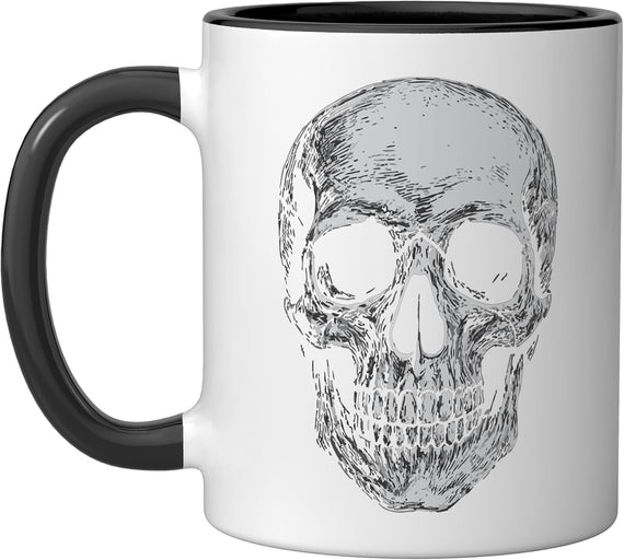 Skull Gothic Punk Rock Fall Distressed Halloween Ceramic Mug