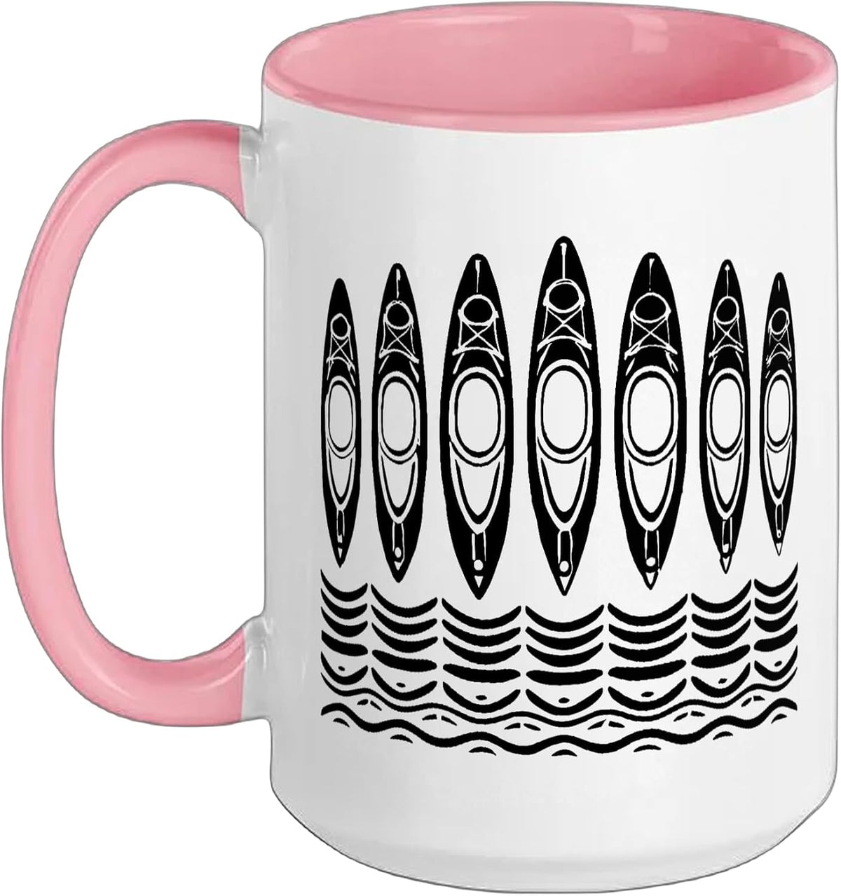 Colorful Kayaks Kayaking Kayak Kayaker Paddle Paddling Ceramic Mug