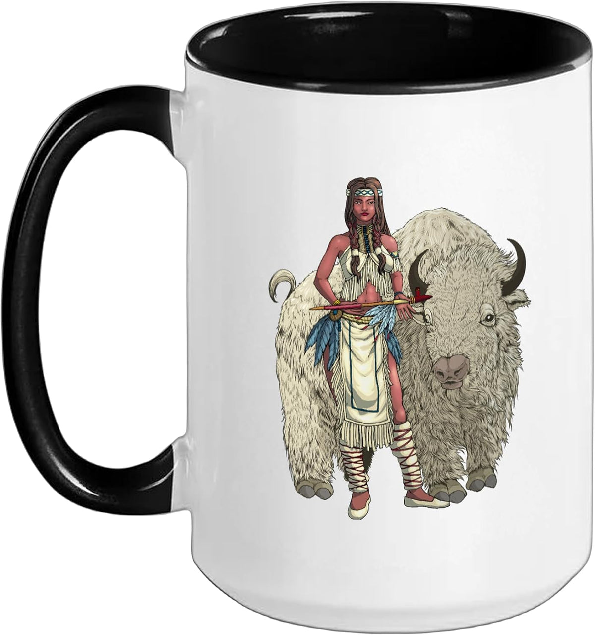 White Buffalo Woman Ceramic Mug
