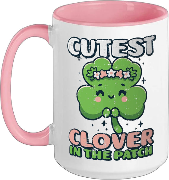 St Patricks Day Cutest Clover Patch Saint Pattys Girls Ceramic Mug