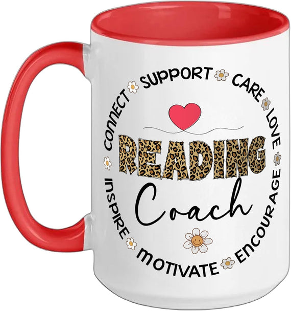 Leopard Reading Coach Appreciation Week Back To School Ceramic Mug