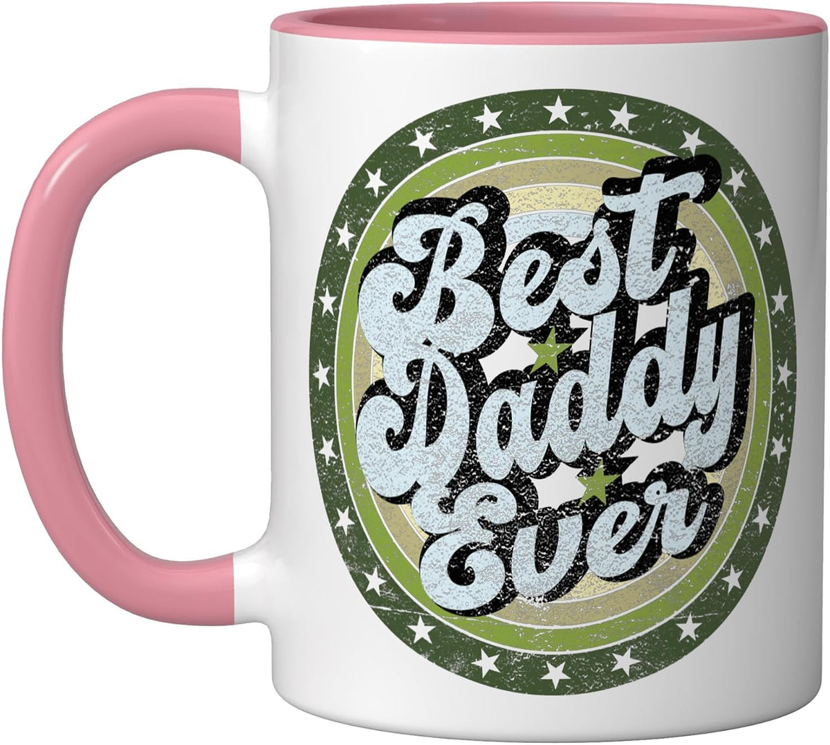 Best Dad Ever For Father's Day Daddy Retro Design Ceramic Mug