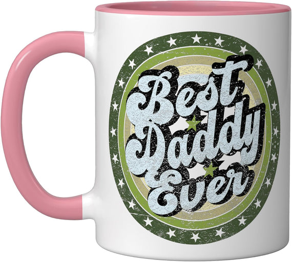 Best Dad Ever For Father's Day Daddy Retro Design Ceramic Mug