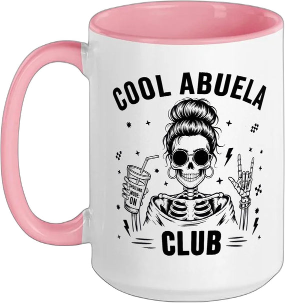 Abuela Skull Rocker Grandma Ceramic Mug