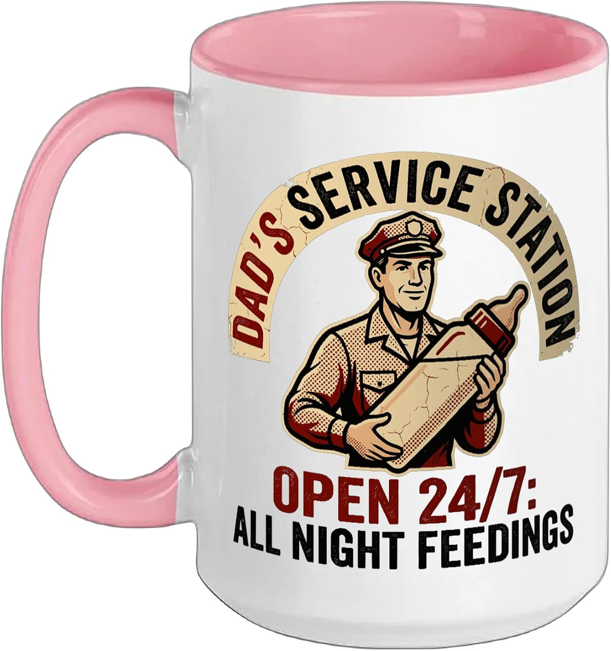 Dads Service Station Open 24 7 Funny Dad Ceramic Mug
