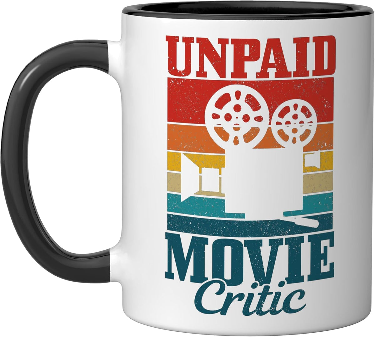Unpaid Movie Critic Vintage Film Camera Filmmaker Funny Ceramic Mug