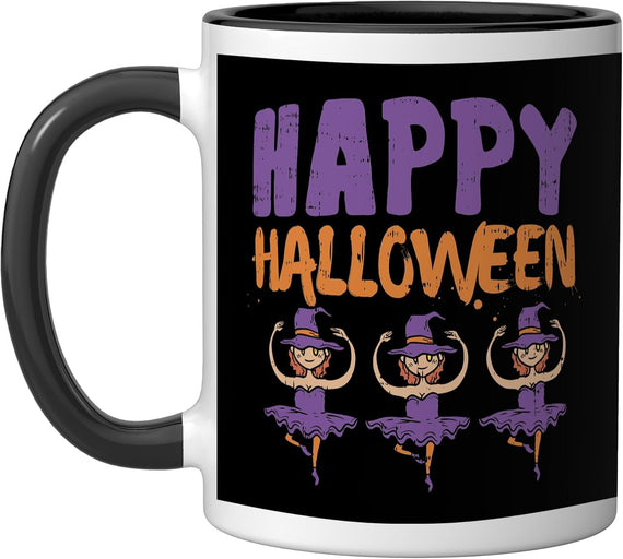 Dancing Witches Ballet Halloween Ceramic Mug