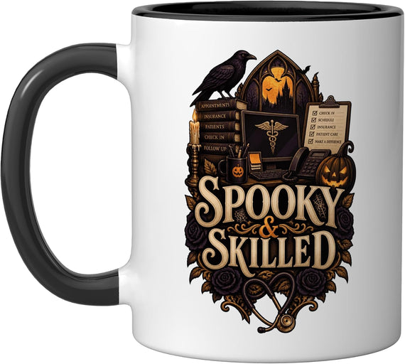 Spooky & Skilled Healthcare Worker Halloween Medical Nurse Ceramic Mug