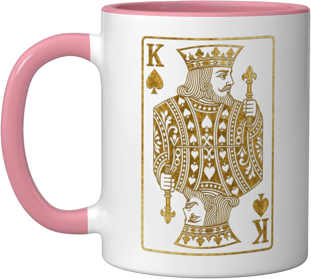 Lucky Poker Cards Knight King Of Spade Game Casino Novelty Ceramic Mug