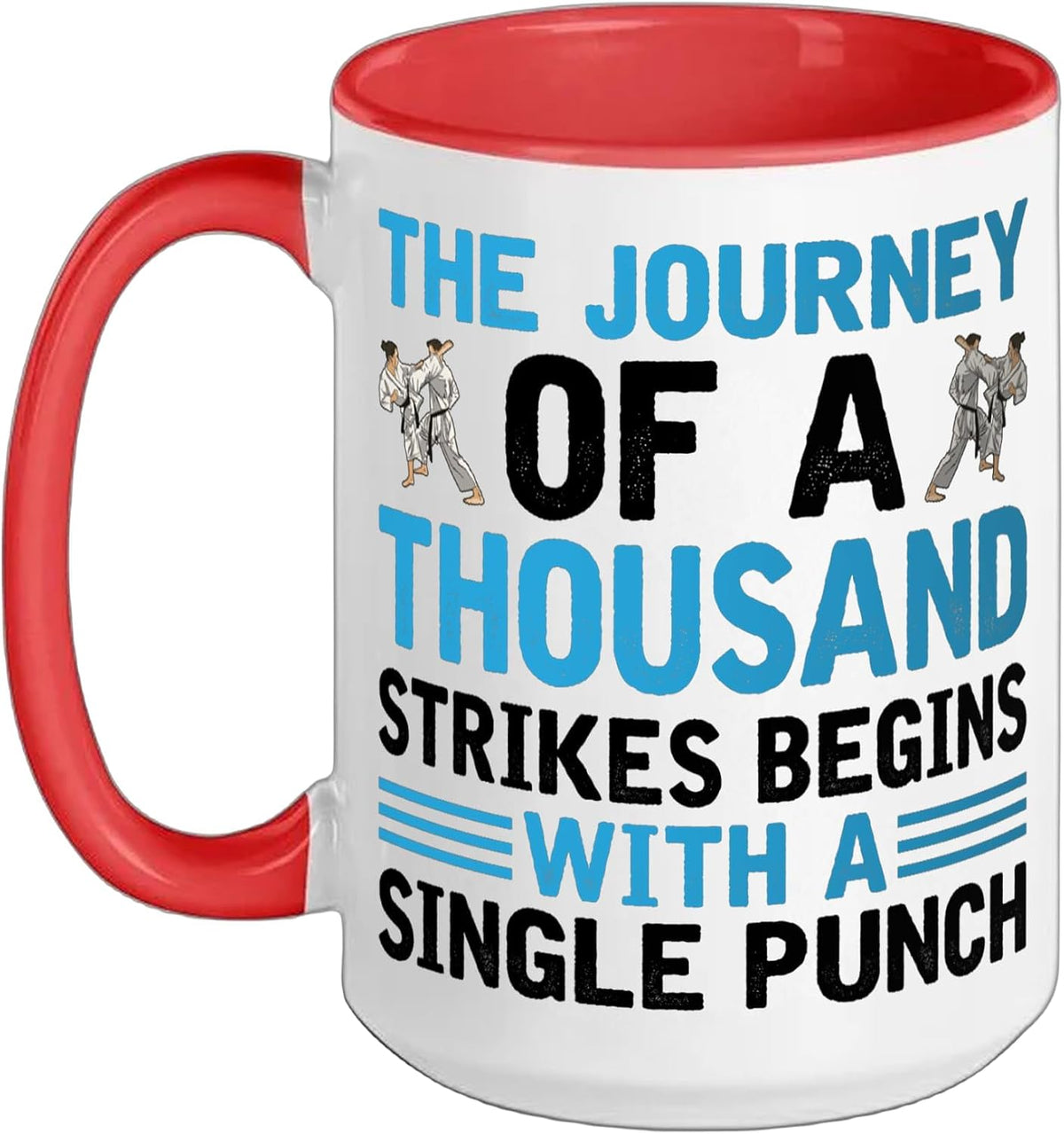 Karate Training Punch Black Belt Sport Martial Arts Ceramic Mug