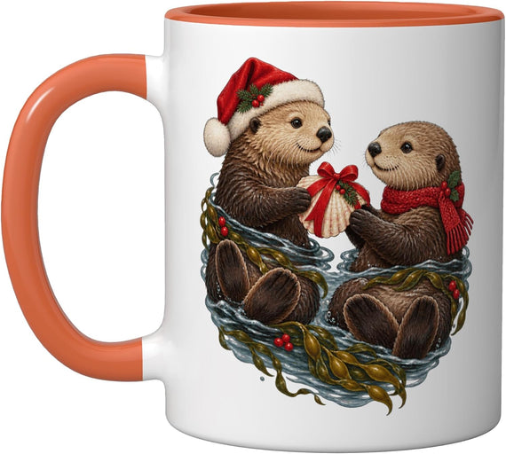 Cute Sea Otter Christmas Animal Gift Mug