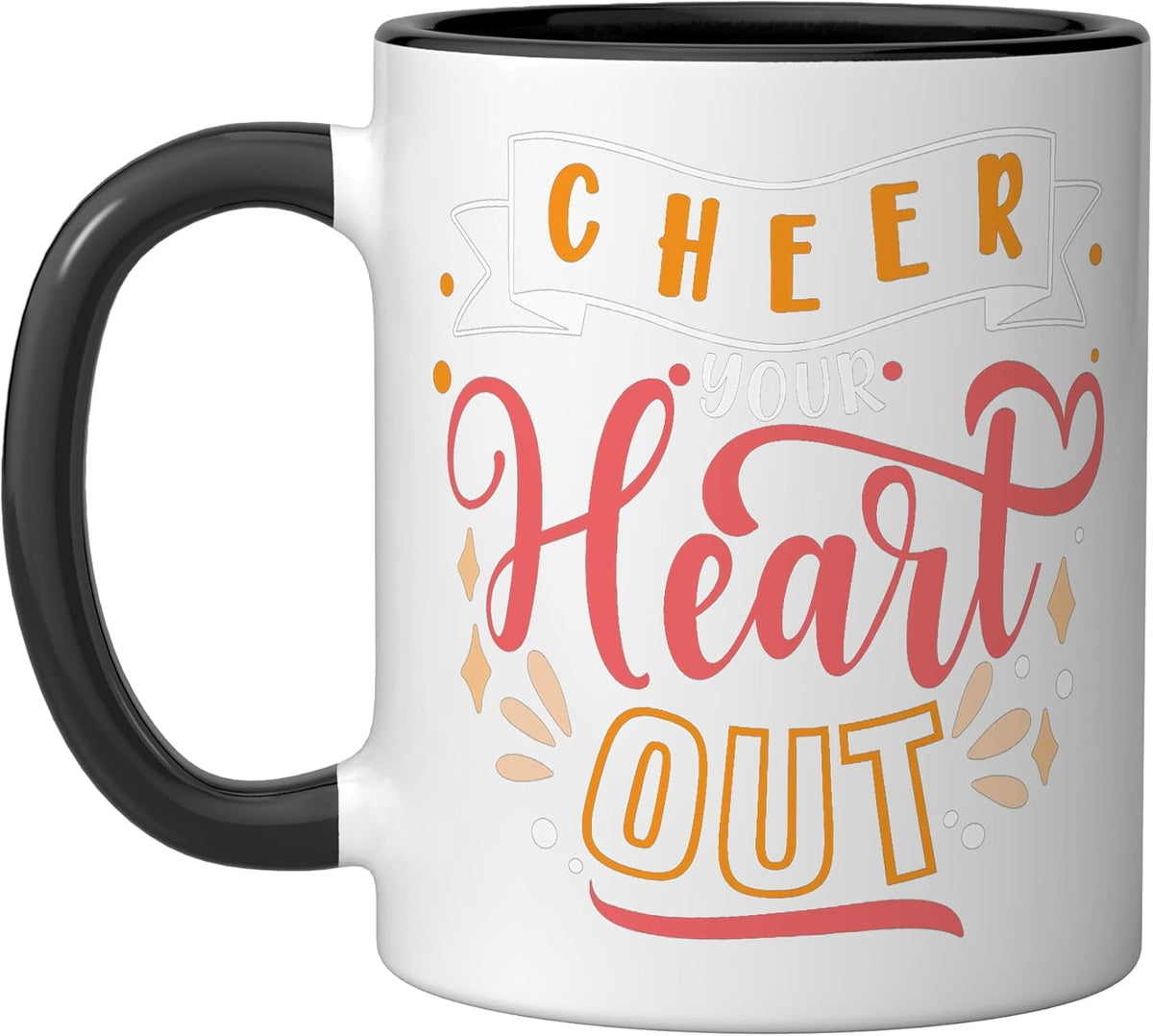 Cheer Your Heart Out Cheerleading Friend Cheer Pom Ceramic Mug