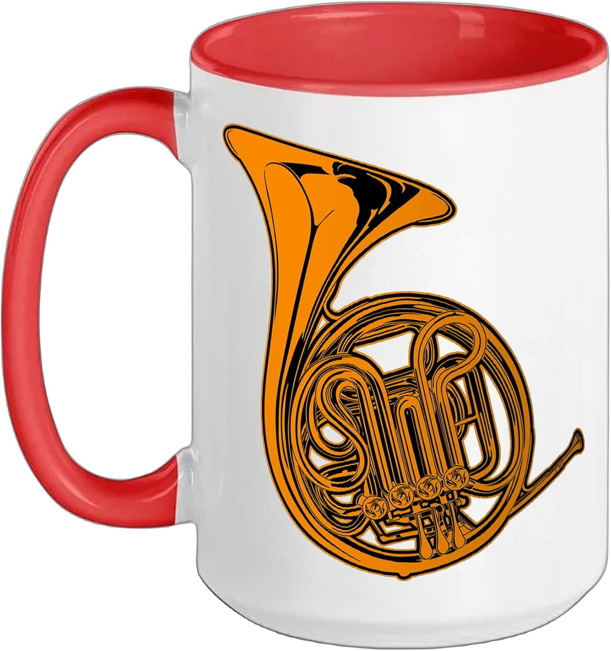 Retro French Horn Hornist Ceramic Mug