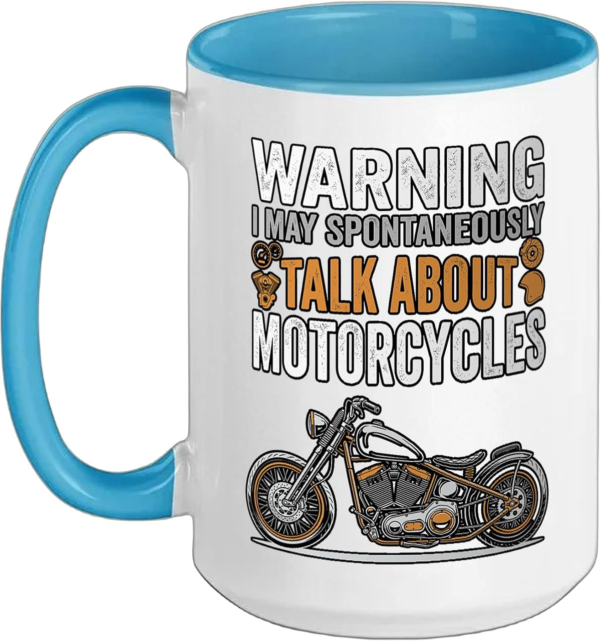 Talk About Motorcycles Motorcycle Biker Fathers Day Ceramic Mug