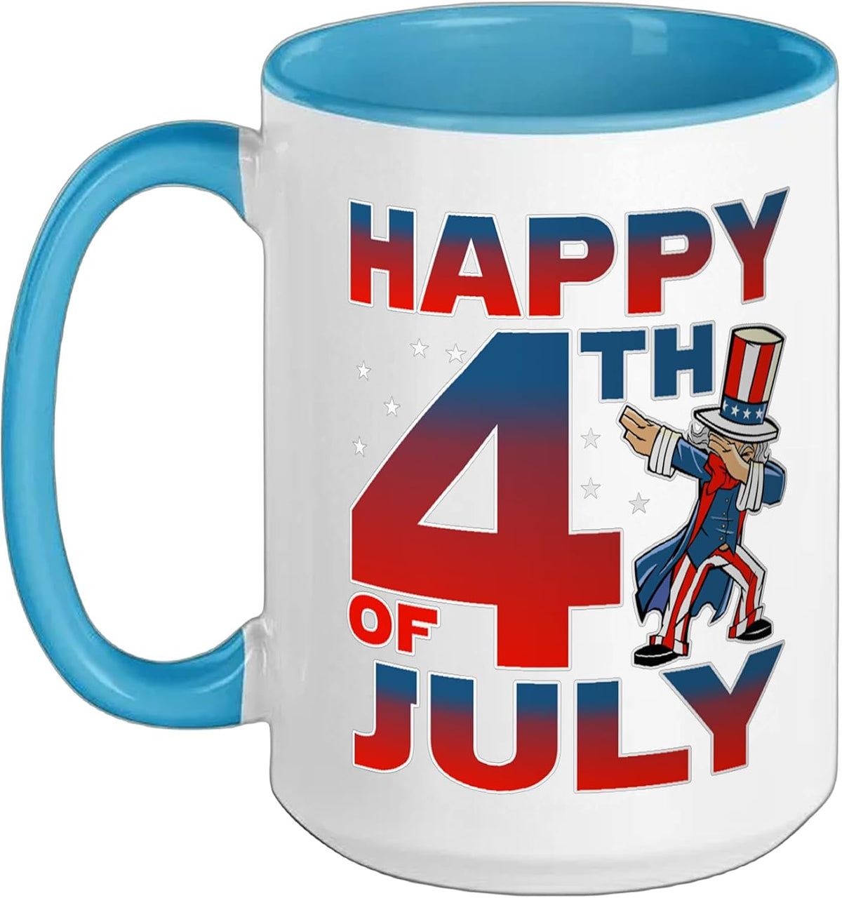 Dabbing Uncle Sam America Flag Patriotic 4th Of July Ceramic Mug