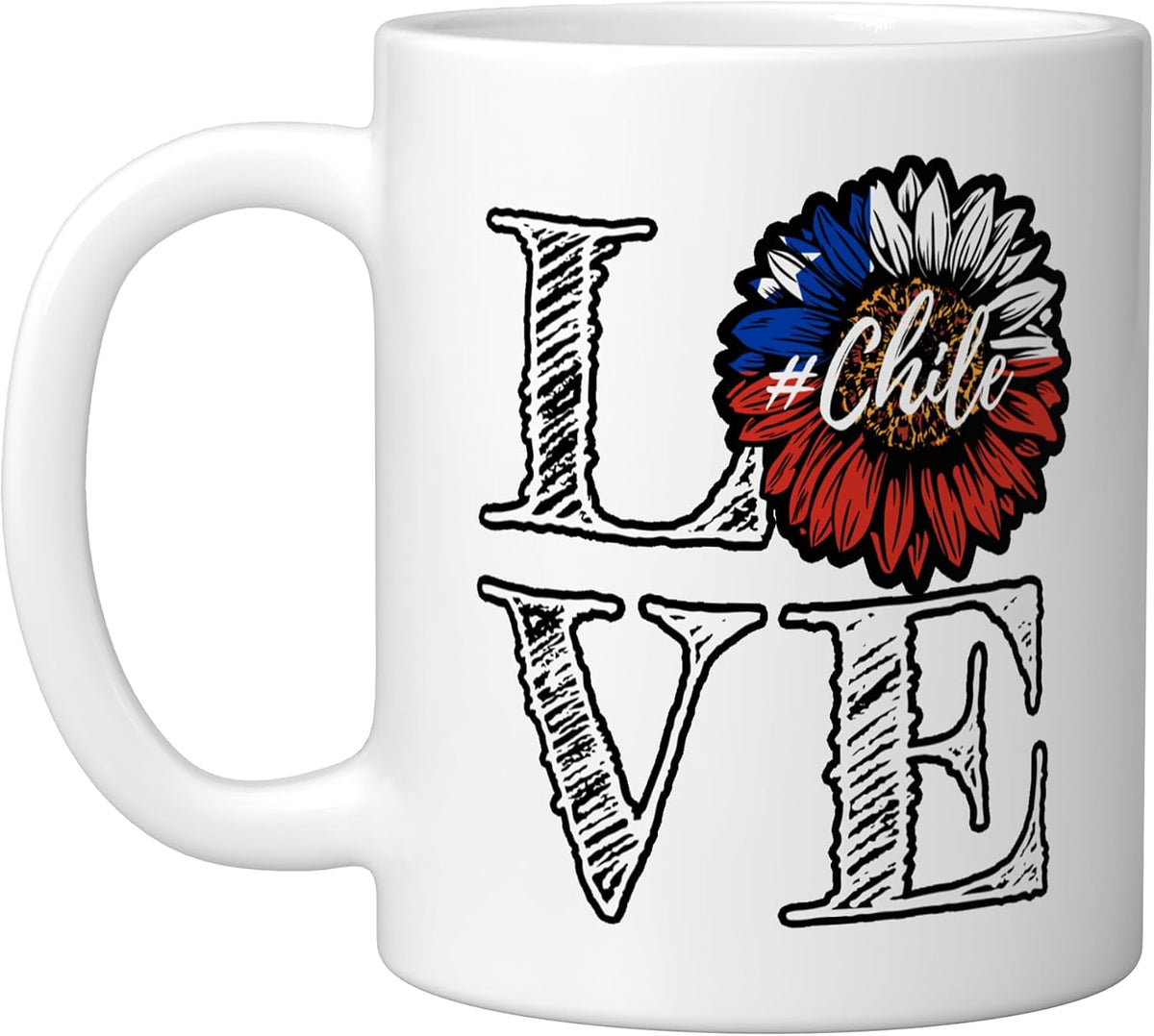 Sunflower Chile Love Chilean Flag Ceramic Mug