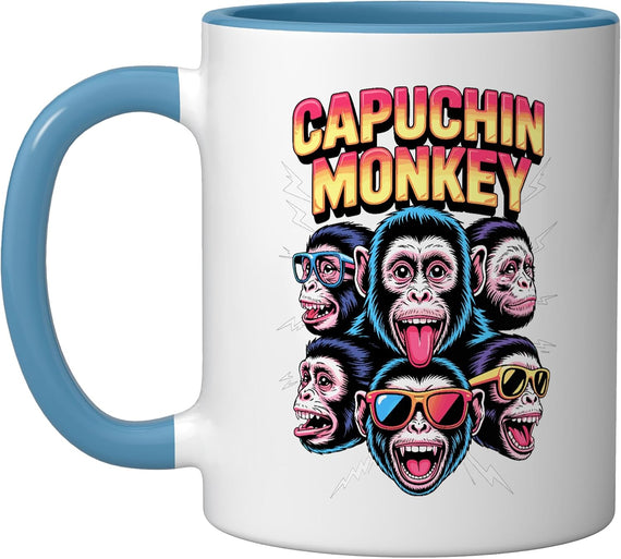 90s Vintage Capuchin Monkey Ceramic Mug