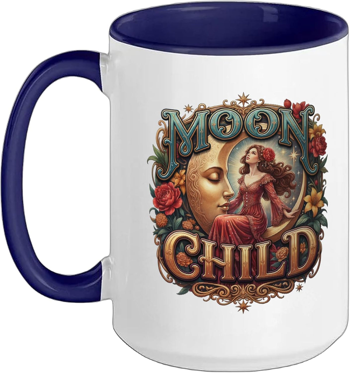 Moon Child Celestial Astronomy Astrology Ceramic Mug
