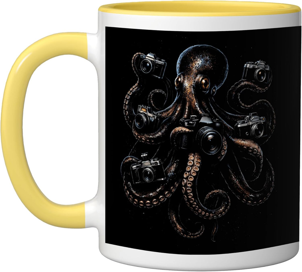 Camera Vintage Photographer Octopus Art Men Photography Ceramic Mug