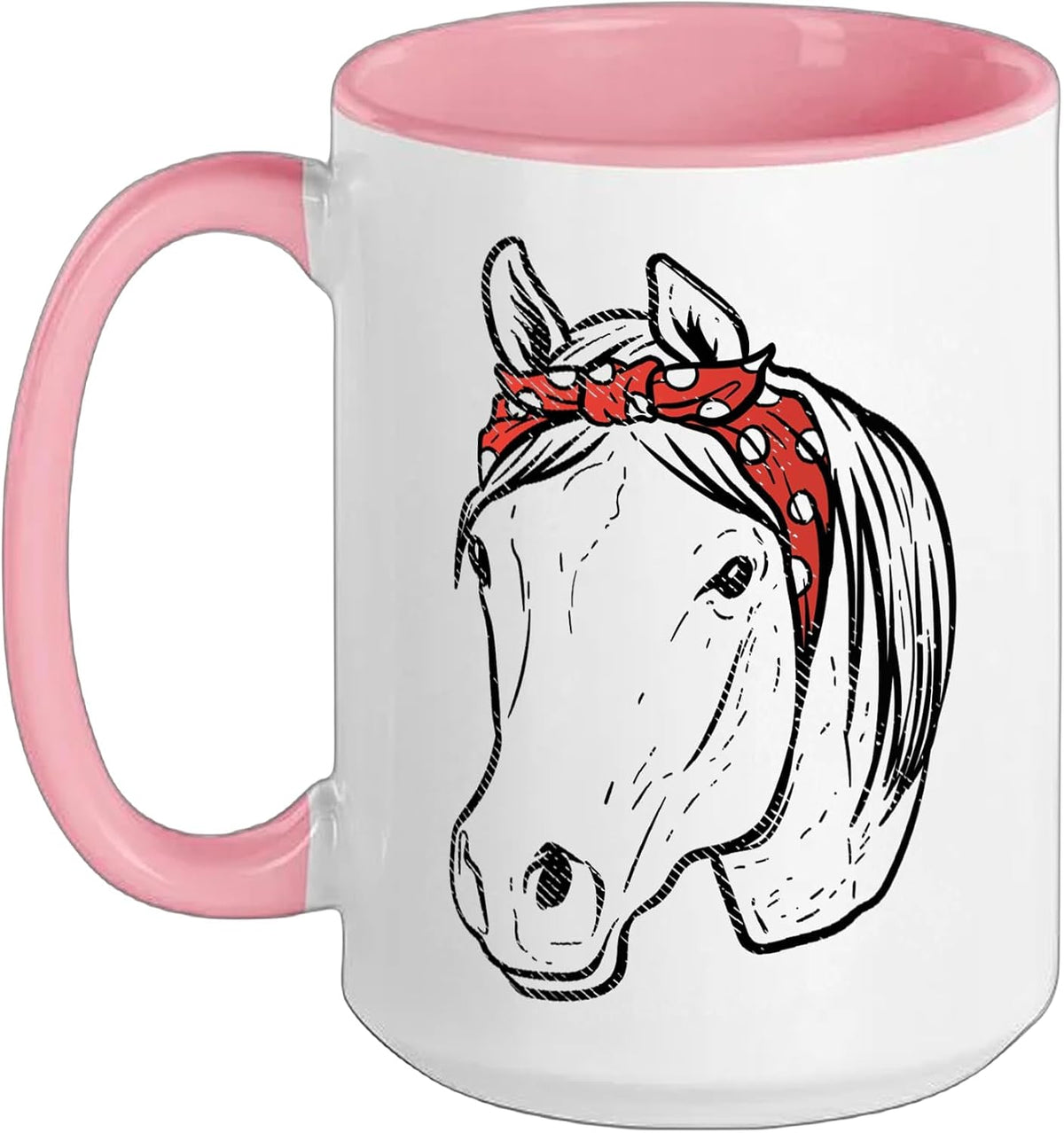 Horse Bandana Horseback Riding Equestrian Girls Women Gift Ceramic Mug