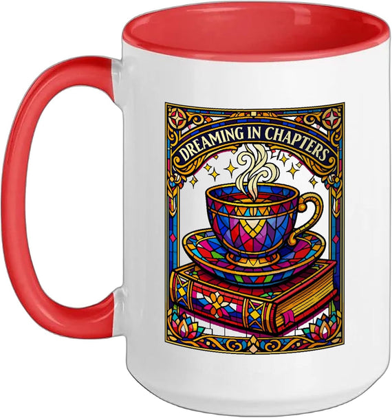 Dreaming In Chapters Stained Book Reader Ceramic Mug