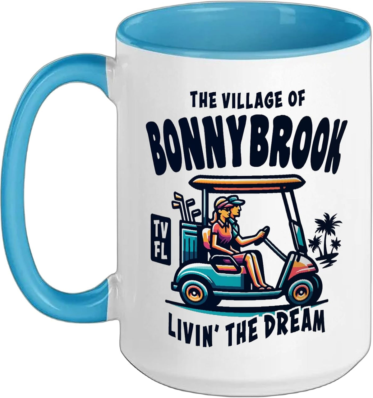 The Village Of Bonnybrook Golf Cart Design Ceramic Mug