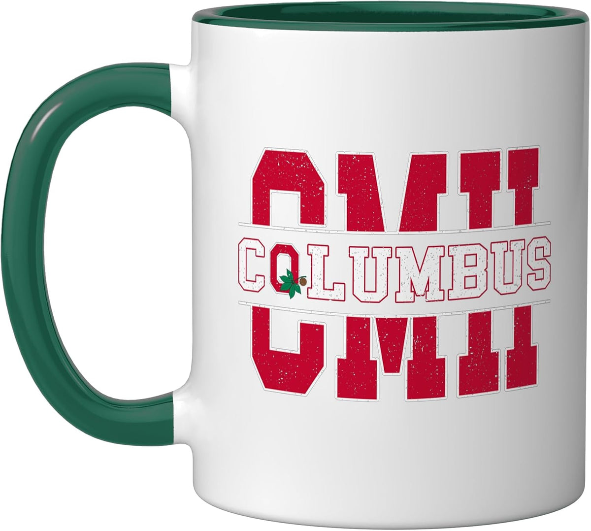Cmh Columbus Ohio Bold Athletic Typography Buckeye Icon Ceramic Mug