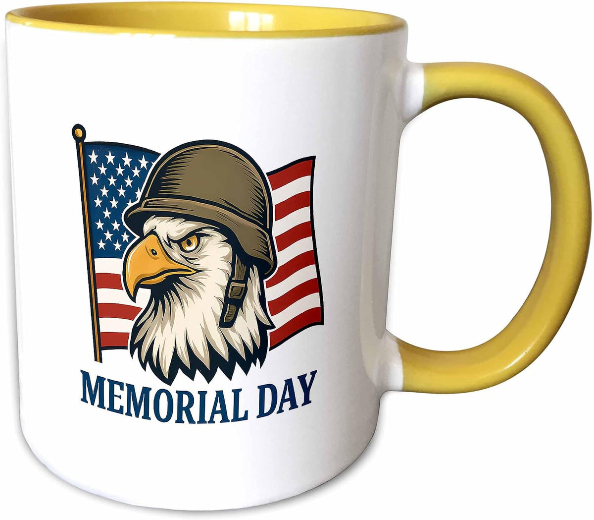 Memorial Day. American Eagle In A Military Ceramic Mug