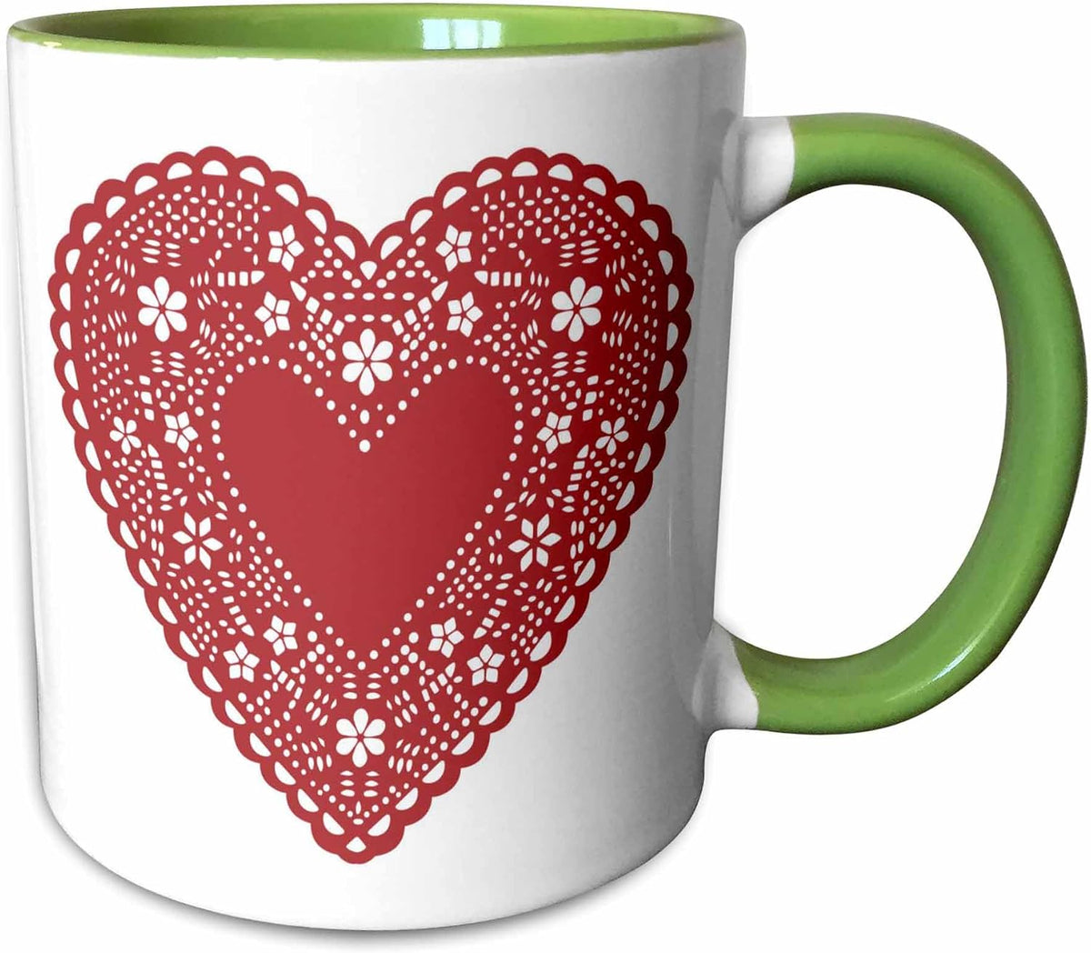 Lacy Red Valentine Ceramic Mug