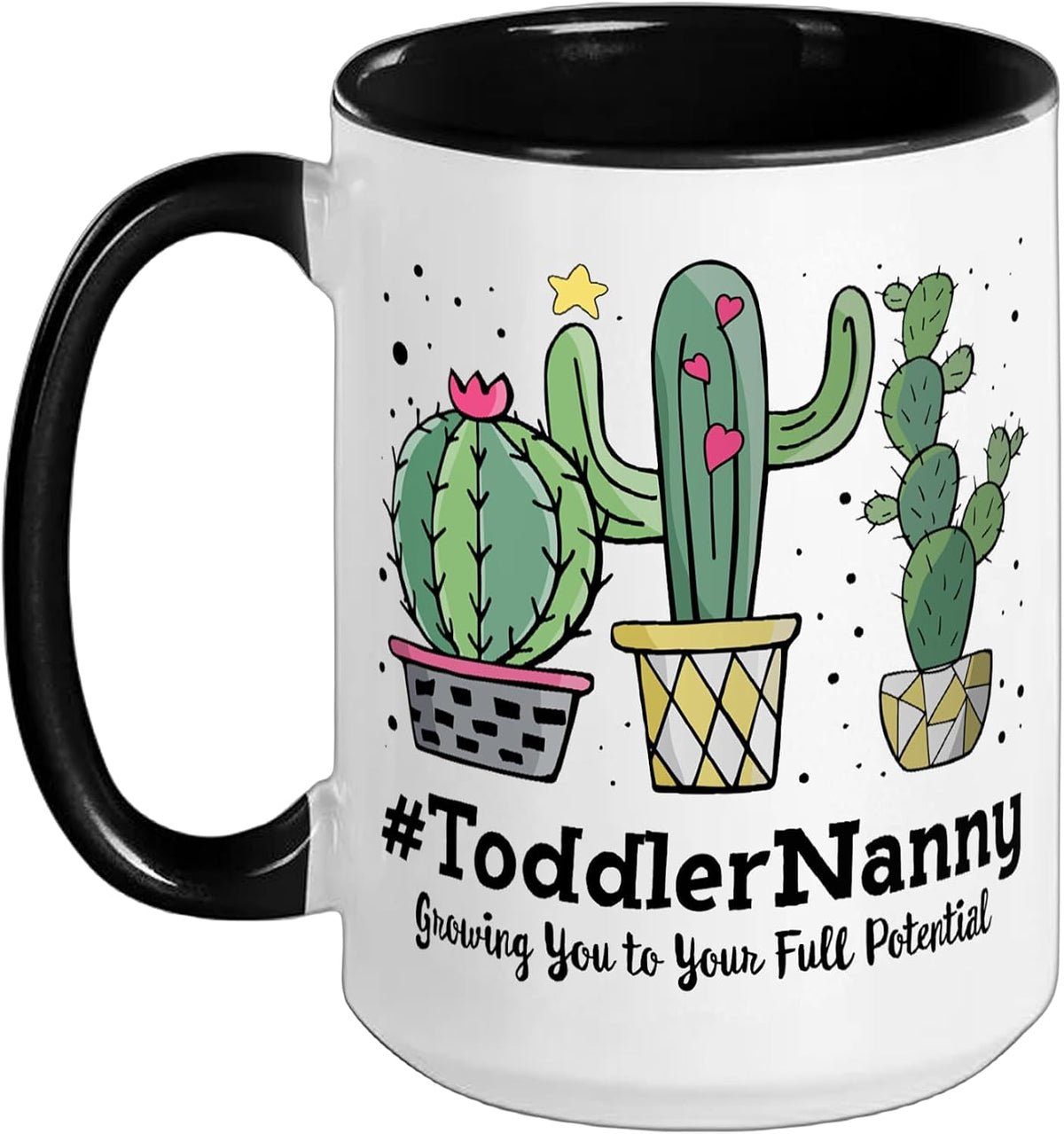 Toddler Nanny Cactus Growing Potential Plants Ceramic Mug
