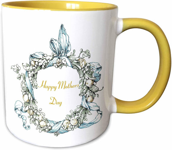 Print Of Victorian Mothers Day Greeting Ceramic Mug