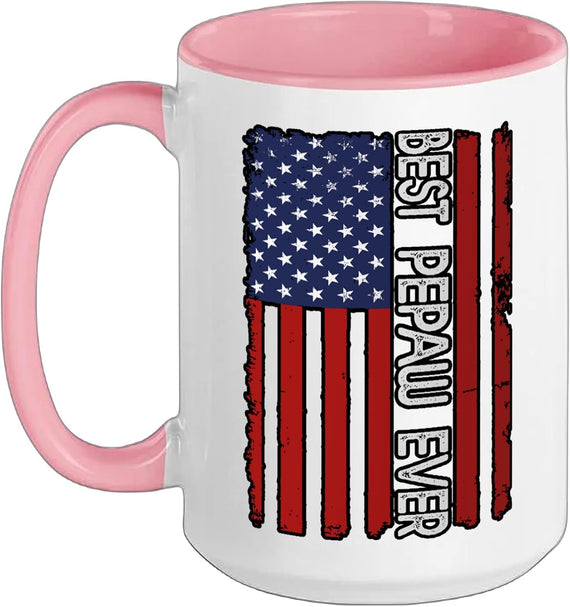 Best Pepaw Ever Vintage American Flag Fathers Day Ceramic Mug