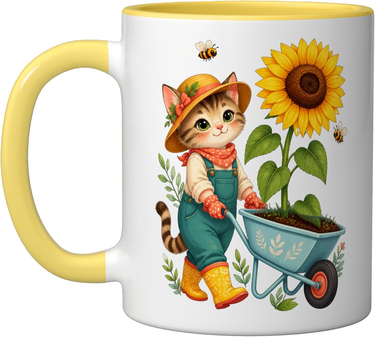 Cat Motif Art Design Gifts Cute Kitten Ceramic Mug