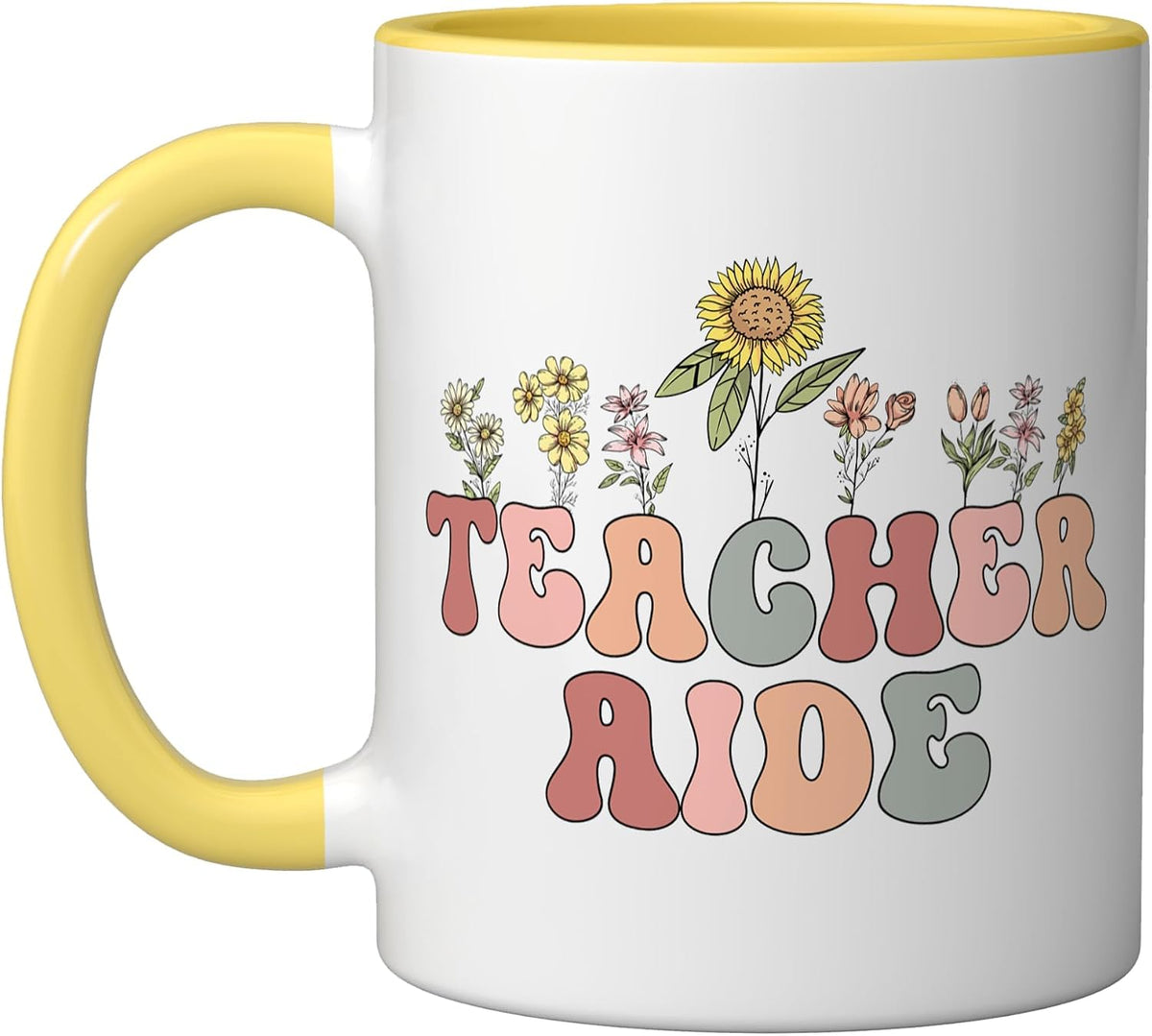 Groovy Teacher Aide Appreciation Week Back To School Ceramic Mug