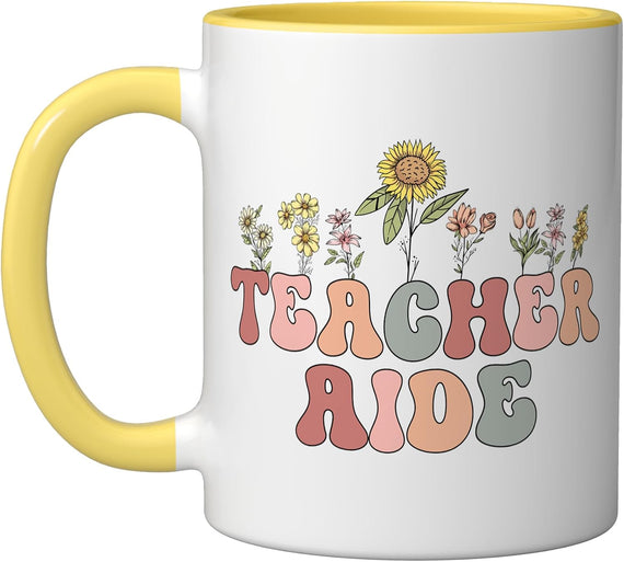 Groovy Teacher Aide Appreciation Week Back To School Ceramic Mug