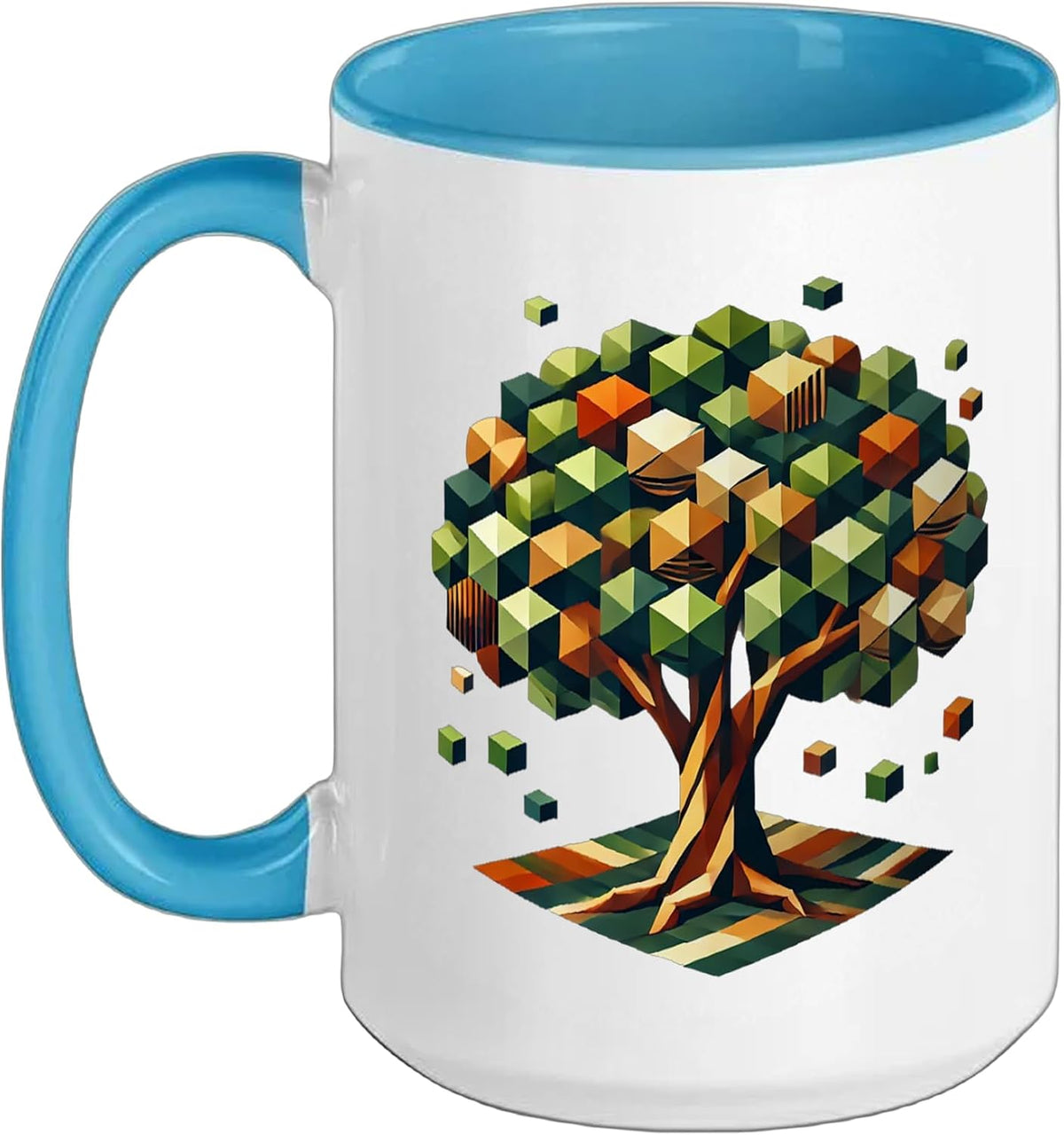 Geometric Macadamia Tree Gamer Design Ceramic Mug