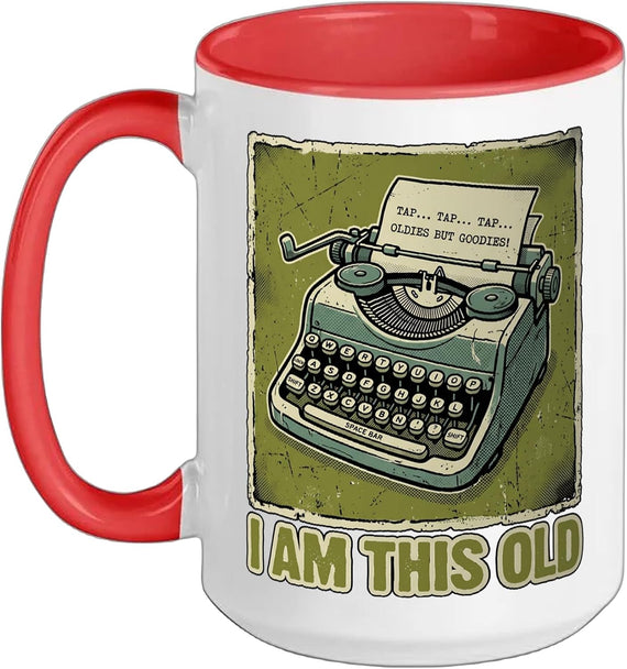 I'm This Old Classic Nostalgia 90s 80s Typewriter Gen X Ceramic Mug