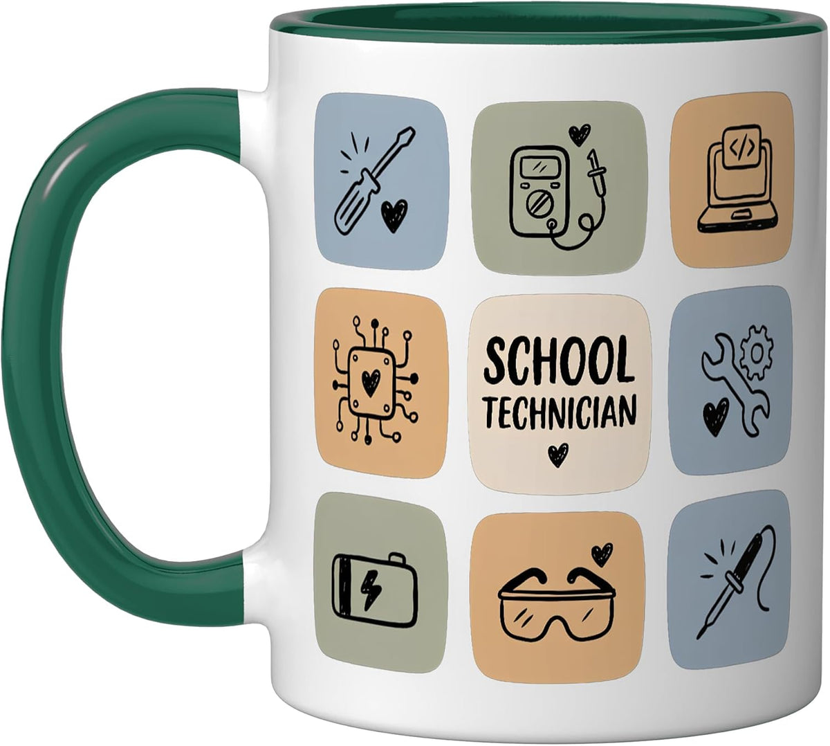 School Technician Lab Science Tech Repair Maintenance Ceramic Mug